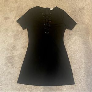 Black Lace-up Dress